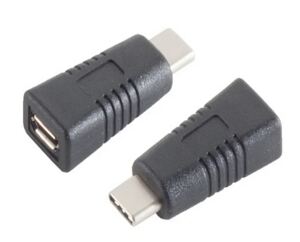 Adapter USB 3.1 Typ C Stecker > USB 2.0 MICRO B Buchse schwarz