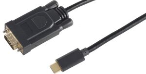 USB Kabel USB Typ C Stecker > VGA Stecker vergoldete Kontakte 3,0m
