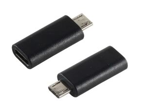 Adapter USB 2.0 Micro B Stecker > USB 3.1 Typ C Buchse schwarz