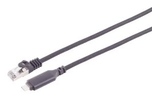 USB-C LAN Adapterkabel 1G USB-C > RJ45 ALU schwarz 3,0m