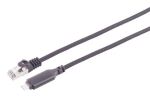 USB-C LAN Adapterkabel 1G USB-C > RJ45 ALU schwarz 3,0m
