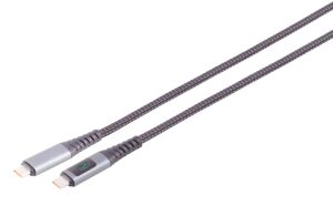 USB-C Ladekabel 2.0 240W PD mit Display 0,5m