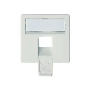 Telegärtner Zentralplatte 50x50mm 1-fach alpinweiß
