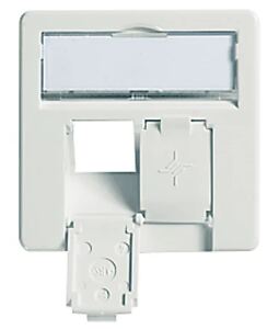 Telegärtner Zentralplatte 50x50mm 2-fach alpinweiß
