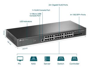 TP-LINK Omada TL-SG3428X JetStream V1.6 Managed Switch