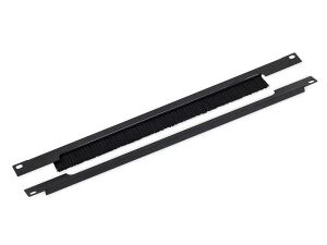 Triton Kabeldurchführungsplatte (19") 1HE horizontal geteilt mit Bürste schwarz
