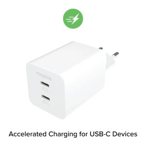 ZAGG mophie essentials Netzteil 50W 2x USB-C weiß