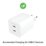 ZAGG mophie essentials Netzteil 50W 2x USB-C weiß