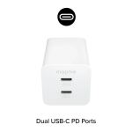 ZAGG mophie essentials Netzteil 50W 2x USB-C weiß