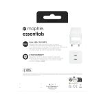 ZAGG mophie essentials Netzteil 50W 2x USB-C weiß