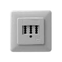 Anschlussdose TAE 2x6/6 NF/F UP perlweiß