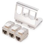 DIGITUS Hutschienenadapter für 3x Keystone Module
