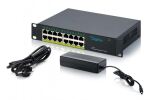 DIGITUS 10" Gigabit Switch 16-Port Unmanaged 120W PoE+