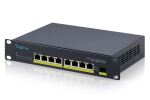 DIGITUS 10" Gigabit Switch 8-Port Unmanaged 80W PoE+