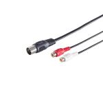 5-pol. DIN-Stecker - 2 Cinchbuchse, 0,2m