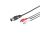 5-pol. DIN-Stecker - 2 Cinchbuchse/Masse, 0,2m