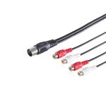 5-pol. DIN-Stecker - 4 Cinchbuchse, 0,2m