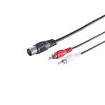 5-pol. DIN-Stecker - 2 Cinchstecker, 1,5m
