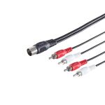 5-pol. DIN-Stecker - 4 Cinchstecker, 1,5m