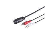 5-pol. DIN-Buchse - 2 Cinchstecker/Stereo, 0,2m