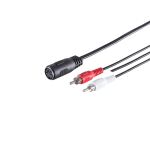 5-pol. DIN-Buchse - 2 Cinchstecker/Masse, 0,2m