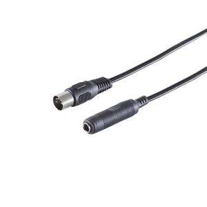 Diodenstecker 5-pol. - Klinkenbuchse 6,3mm, 0,2m