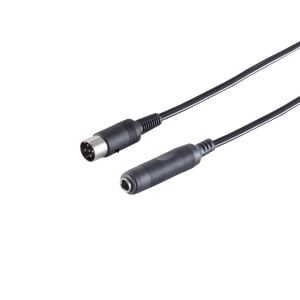 Würfelstecker 5-pol. - Klinkenbuchse 6,3mm, 0,2m