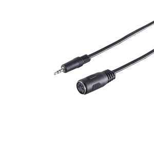 Klinkenstecker 3,5mm Stereo - Würfelbuchse 0,2m