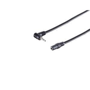 Winkel-Klinkenst. 2,5mm - 3,5mm Klinkenbuchse 0,2m
