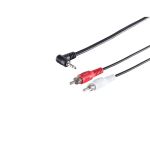 Winkel-Klinkenst. 3,5mm - 2 Cinchstecker, 1,5m