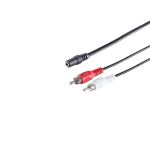 Klinkenbuchse 3,5mm Stereo - 2 Cinchstecker, 1,5m