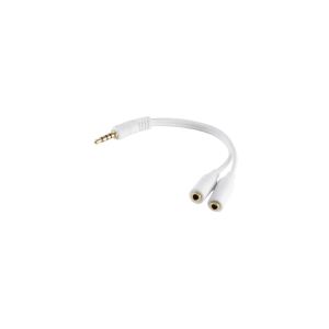 Headset Y-Adapter, TRRS Stecker, 3,5mm, CTIA, weiß