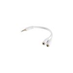 Headset Y-Adapter, TRRS Stecker, 3,5mm, CTIA, weiß