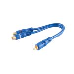 Cinchstecker - 2 Cinchkupplung, blau, 0,2m