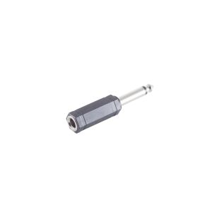 Adapter, Klinkenst. Mono 6,3mm/-Kuppl. Stereo
