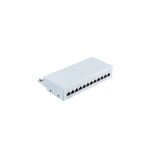 Desktop-RJ45-Patchpanel, 12-Port, Cat 6 STP, grau