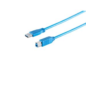 S/CONN maximum connectivity 5m USB 3.0 A - USB 3.0 B USB Kabel USB 3.2 Gen 1 (3.1 Gen 1) USB A USB B 5 Gbit/s Blau