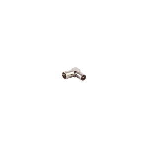 Koaxial-Winkeladapter, Stecker auf Kupplung
