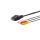 Scart-Stecker mit Schalter/ 3 Cinchst. (Y/R/W) 2m