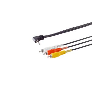 Winkelklinkenstecker - 3x RCA Stecker