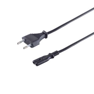 Euro Anschlusskabel, CEE 7/16 - IEC C7, 1,5m