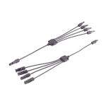 PV4 T-Adapterkabel Set, 4/1, 4mm², SW/SW, 60cm