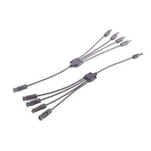PV4 T-Adapterkabel Set, 4/1, 6mm², SW/SW, 60cm