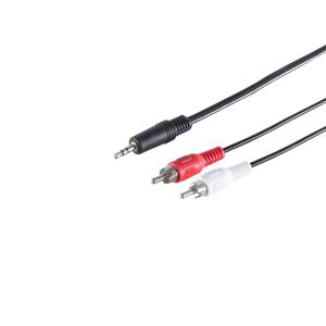 Klinkenst. 3,5mm Stereo - 2 Cinchstecker 5,0m