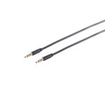 Audiokabel, 3,5mm, TRRS, slim, schwarz, 1,5m