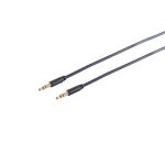 Audiokabel, 3,5mm, TRS, slim, schwarz, 1,5m