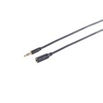 Audioverlängerung, 3,5mm, TRS, slim, schwarz, 1,5m