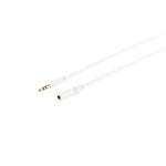 Audioverlängerung, 3,5mm, TRS, slim, weiß, 1,5m