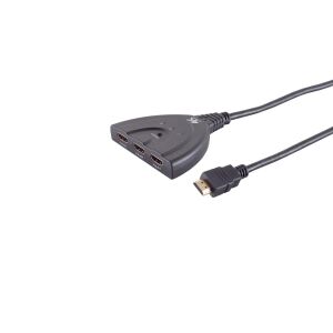HDMI Umschalter 3x1, ABS, 4K60Hz, schwarz