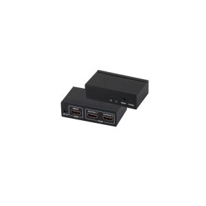 HDMI Verteiler 1x2, Metall, 4K30Hz, schwarz